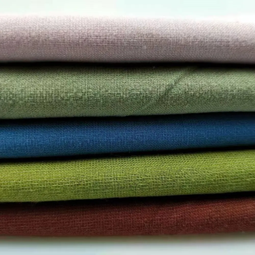 T gömlek kumaşı 100% ucuz özelleştirilmiş pamuk Poplin düz boyalı yıkanmış kumaşlar D693
