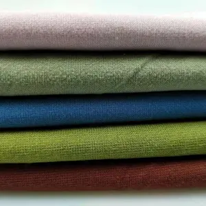 Camiseta de tecido 100% algodão barato personalizado poplin tingiu tecidos lavados d693