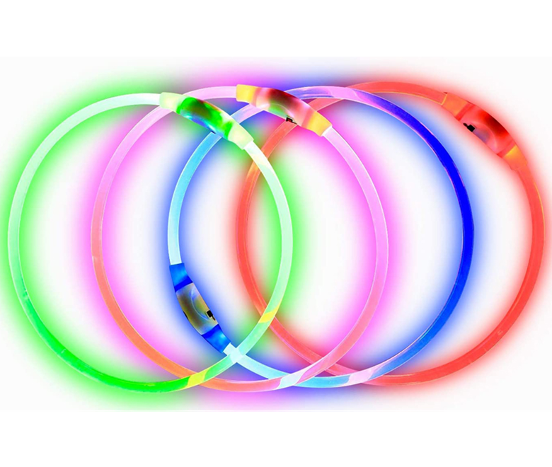 USB Rechargeable Safety LED Dog Collar with Flash - Image 2