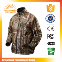 Vestes chauffées avec batterie Usb pour la chasse, Camouflage, manteau de Camouflage imperméable, collection hiver