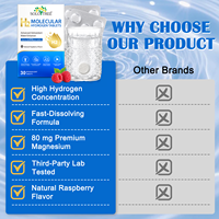 SOLOTREE OEM H2 Tablet Air Hidrogen Molekuler Cepat Larut Suplemen Otak 12ppm Tablet Air Hidrogen Molekuler H2