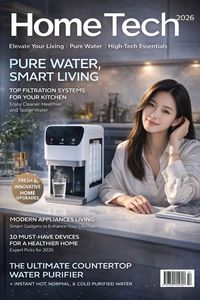 Distributeur d'eau de bureau tout-en-un avec système de filtration, chauffage et refroidissement, purificateur en plastique pour hôtels - Product Image 3