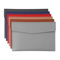 Portadocumentos de cuero PU organizador de carpetas de archivos A4 A5 A6 B5 bolsa de archivo de papel bolsa de almacenamiento impermeable documento comercial compacto