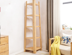 Tùy Chỉnh Xách Tay Đồ Nội Thất Phòng Khách Thiết Kế 5 Lớp Góc Lưu Trữ Giá Kệ Sách Bằng Gỗ Kệ Giá Và Tủ Sách - Product Image 4