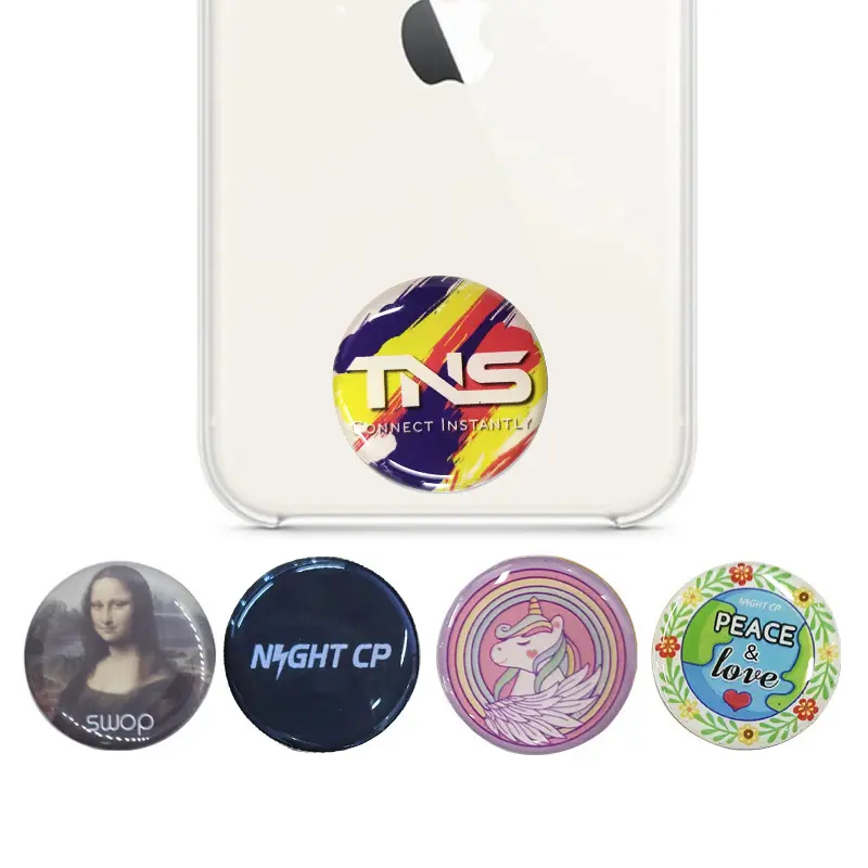 Free Samples Facebook Twitter TikTok Instagram Social Media Phone Tap Waterproof NFC Epoxy Stickers