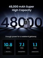 UGREEN Chargeur portable 300W 48000mAh avec écran numérique intelligent, éclairage et mode SOS, batterie externe 153Wh 5 ports