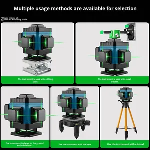 12/8/16 Lines Wall &amp; Floor Leveling Infrared <strong>Green</strong> <strong>Laser</strong> Level Outdoor Strong Light High Precision - Product Image 3