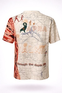 Camiseta de manga corta y cuello redondo con sublimación. hecho de malla cuadrada de poliéster de 145-150 g/m² - Product Image 5