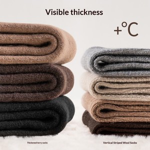 Hot Sale New Arrival Winter Thick Fuzzy Solid <strong>Socks</strong> Cotton Blend Warm Breathable High Elasticity 5 Pairs Unisex Daily <strong>Socks</strong> - Product Image 2