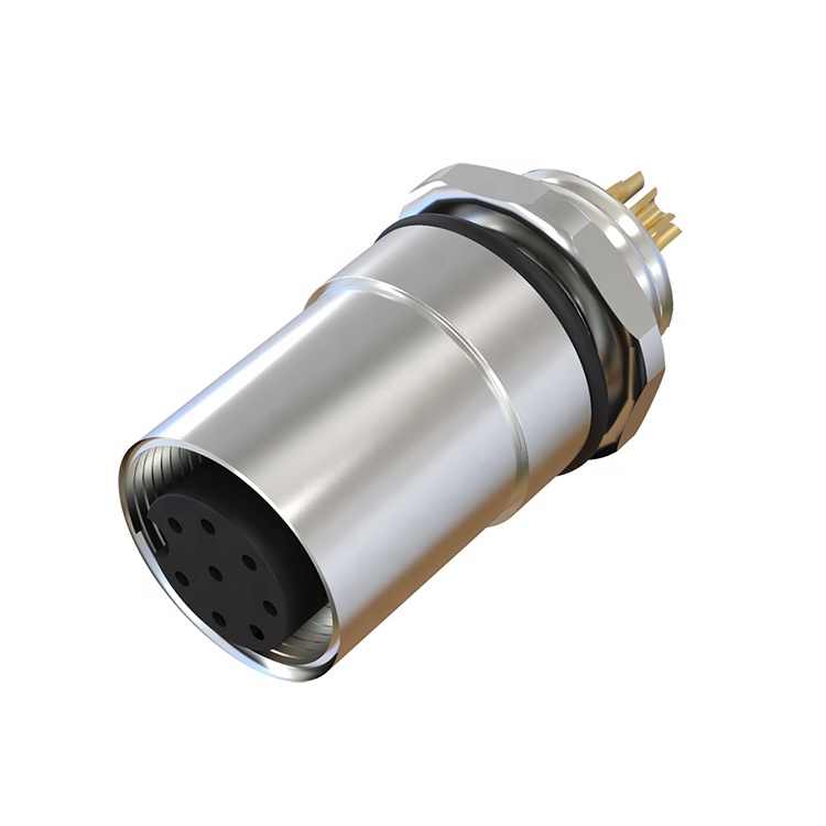 Оптовая продажа от производителя; Пуш-ап самоблокирующиеся 4 Pin M12 гнездовой разъем как соединение сигнала