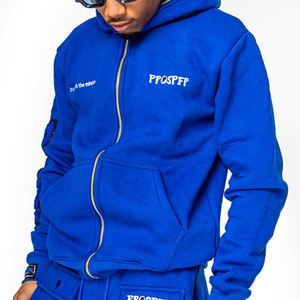 เสื้อฮู้ดมีซิปสำหรับผู้ชายเสื้อมีฮู้ดแนวสตรีทเสื้อมีฮู้ดปักลาย - Product Image 3