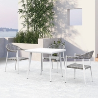 Chaise de café à prix avantageux, résistante aux UV, en rotin tressé, pour l'extérieur, mobilier de jardin pour patio