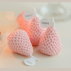 เทียนหอมรูปสตรอว์เบอร์รี่สุดหรู ขายดี งานแฮนด์เมดจากขี้ผึ้งถั่วเหลือง <span class=keywords><strong>ก</strong></span>ลิ่นหอม ตกแต่งบ้านสวยงาม ของขวัญสำหรับงานแต่งงาน วันเ<span class=keywords><strong>ก</strong></span>ิด - Product Image 6