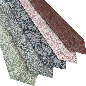 Vente en gros de cravates de cou de luxe pour hommes personnalisé Polyester Business Styles Jacquard Paisley rayé nouvelle conception de cravate <span class=keywords><strong>Ascot</strong></span> - Product Image 2