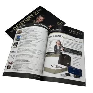 Vente en gros de brochure personnalisée en couleur de haute qualité reliure parfaite papier offset publicité dans les magazines de mode