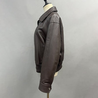 Veste en cuir véritable courte pour femmes, veste bomber d'automne et d'hiver, veste en cuir de moto pour femmes avec fermetures éclair