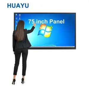 HUAYU 75 pollici 4k Hd androide Windows Dual System tutto In uno Monitor digitale lavagna piatta lavagna bianca intelligente interattiva