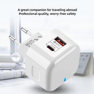 DENIXI 40W Cargador dual Tipo C Fuente de alimentación de doble puerto PD Carga rápida para teléfonos móvilesOrdenador portátil Cargador montado en la pared - Product Image 5
