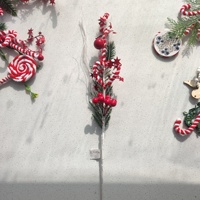 Décorations de Noël pour Noël Pics de Noël verts et rouges Bonbons Pics d'arbre de Noël