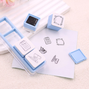 Креативный съемный штамп для ежедневника, с возможностью привязки к аккаунту, настраиваемый, для планировщика, резиновый, цветной - Product Image 1