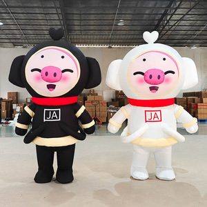 Disfraz de Mascota de Cerdo Inflable, Personaje de Dibujos Animados, Disfraz de Felpa Unisex para Adultos, para Actuaciones y Eventos - Product Image 1