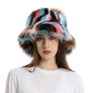 Luxury Winter Warm Oversized Faux Fur Fluffy Plush Fuzzy Unisex <strong>Fisherman</strong> Cap Ski Travel Cycling Party Casual Fishing Bucket Hat - Product Image 5