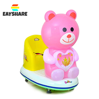 Machine de jeu commerciale pour enfants de voiture à bascule à pièces de modélisation d'animaux de dessin animé en gros