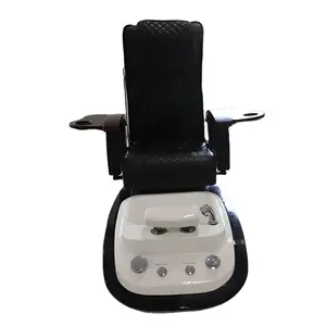 Черный классический педикюрный стул с функцией массажа и постоянной температурой воды
