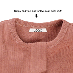 Disponibile: Tutina per Neonati con Etichette Personalizzate in Tessuto, 95% Cotone Organico 5% Spandex, Pigiama a Costine per Neonati - Product Image 4