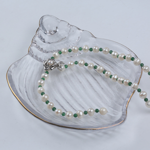 Thanh Lịch 8-9Mm Nước Ngọt Bất Ngọc Trai Với Đá Quý Dài Vòng Cổ Cho Cô Gái Và Phụ Nữ - Product Image 2