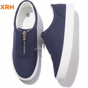 XRH – chaussures de marche vulcanisées <span class=keywords><strong>en</strong></span> <span class=keywords><strong>toile</strong></span> <span class=keywords><strong>sans</strong></span> lacets pour hommes, chaussures décontractées à enfiler et à fermeture éclair, mode d'été, vente <span class=keywords><strong>en</strong></span> gros - Product Image 2