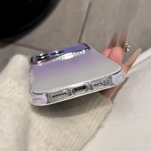 เคสโทรศัพท์มือถือ Senyork สีไล่ระดับแบบมันเงา สำหรับ iPhone 13 14 15 16 17 pro max พร้อมหน้าต่างขนาดใหญ่ป้องกันเลนส์ ฝาหลัง - Product Image 4