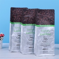 Sacs à café en plastique de 8 oz, 12 oz, 250 g, 500 g, 1 kg, pochette à fond plat avec fermeture éclair, impression personnalisée, sac refermable en aluminium, emballage pour sachets de thé
