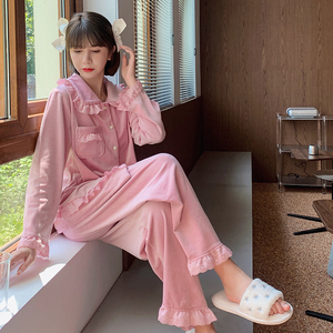 Professional Made Women Pajamas <strong>Soft</strong> Home Clothes Oem Sleepwear Multi-color Optional Flannel <strong>Pyjama</strong> Femme - Product Image 6