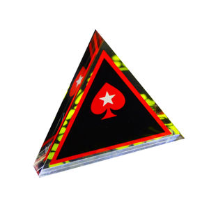 Acrylique Double Face 3 Coin Marque Red Heart Heart Pentagram Chips,Triangle Casino Acrylique <span class=keywords><strong>Poker</strong></span>, Accessoires de jeu de <span class=keywords><strong>poker</strong></span>. - Product Image 1