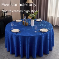 Nappe de table d'hôtel en jacquard à fleurs, tissée en satin, pour grande table, nappe de restaurant et jupe de table