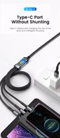 Nouveau câble de charge avec écran LED 1,2 m 3 en 1 USB vers Type C vers Micro vers iPhone, câble USB rapide 100W avec veilleuse