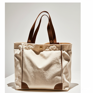 Sac fourre-tout en toile de coton personnalisé avec logo, grande capacité, avec poche et fermeture éclair, sac fourre-tout en toile de coton pour le shopping - Product Image 2