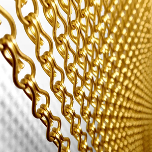 Modern Anodized Aluminum Chain Link Curtain 2.0mm <b>Wire</b> Decorative Metal <b>Mesh</b> Drapery for Hotel Room Divider & Ceiling Decoration - Product Image 3