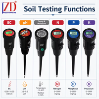 Outils d'agriculture intelligente, instrument de laboratoire portable 6-en-1 pour l'analyse agricole, mesure numérique du NPK, du pH, de l'EC, de la température et de l'humidité du sol