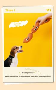 Köpek oyuncak çiğneme dayanıklı gürültü yapma kağıt ses rahatlama ve eğlence için peluş arkadaşı. Gıda oyuncak. Evcil hayvan malzemeleri. - Product Image 5