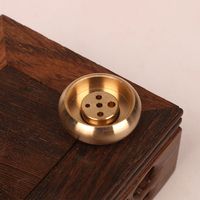 Cinq/trois trous Mini laiton fil poreux porte-prise d'encens support d'encens en métal accessoires de brûleur en cuivre pour ménage Zen