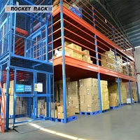Sistema de Entrepiso de Acero Resistente ROCKET RACK RR-M01, Piso de Placas de Acero Sólido, Capacidad de Carga de 500 Kg/m², Electrostático