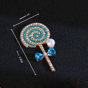 Breloques en alliage de strass en forme de sucette mignonnes <span class=keywords><strong>à</strong></span> dos plat pour la décoration de coques de téléphone, de grilles d'aération de voiture, de chaussures et de pinces <span class=keywords><strong>à</strong></span> cheveux, vente en gros - Product Image 3