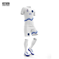 Maillots de football personnalisés HOSTARON pour les clubs européens et britanniques, 100% polyester respirant et à séchage rapide, manches courtes