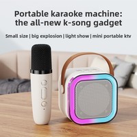 Speaker Karaoke Portabel Nirkabel 5W 5.1 All-in-one Mini KTV untuk Penggunaan di Rumah, Luar Ruangan, dan Pesta