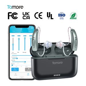 Audífonos BTE RIC con Aplicación Móvil <span class=keywords><strong>de</strong></span> Alta Calidad, Audífono Digital Bluetooth Recargable para Sordos - Product Image 1