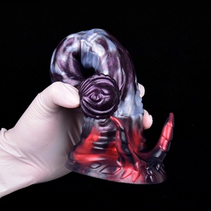 NNSX Dildo de Dragón de Fantasía, Dildo con Nudo Animal, Dildo de Pene de Caballo para Estimulación Vaginal, Clítoris, Anal, Juguetes Anales de Silicona con Forma de Pene de Perro - Product Image 5