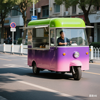 Camion de nourriture de rue personnalisable de vente directe d'usine remorque mobile à trois roues camion de nourriture de rue à trois roues