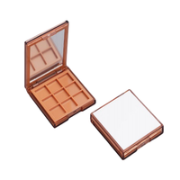 Palette d'ombres à paupières miroir à succion magnétique du fabricant Boîte vide Neuf couleurs Neuf grilles Emballage cosmétique recyclable